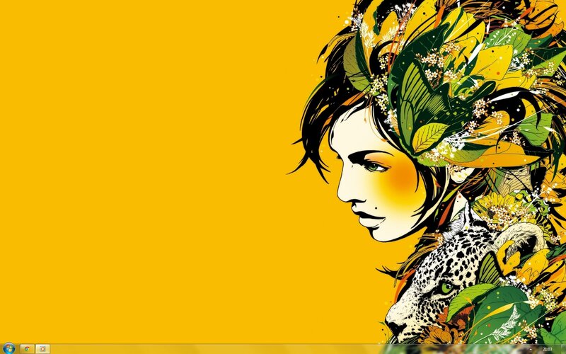 woman with floral crown and leopard
