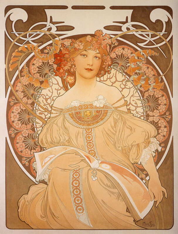 Woman with Floral Crown — Brown, Serene, Illustration, Flowers