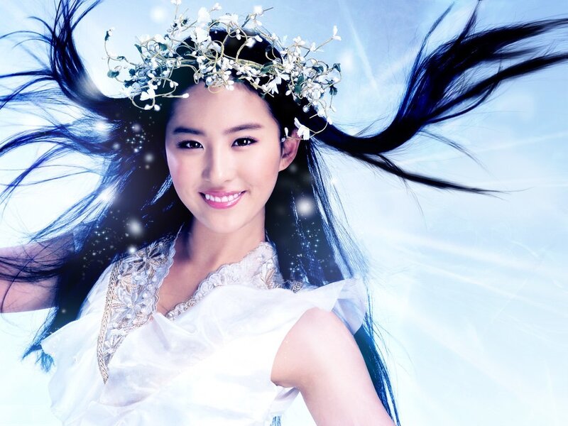 woman with floral crown smiling