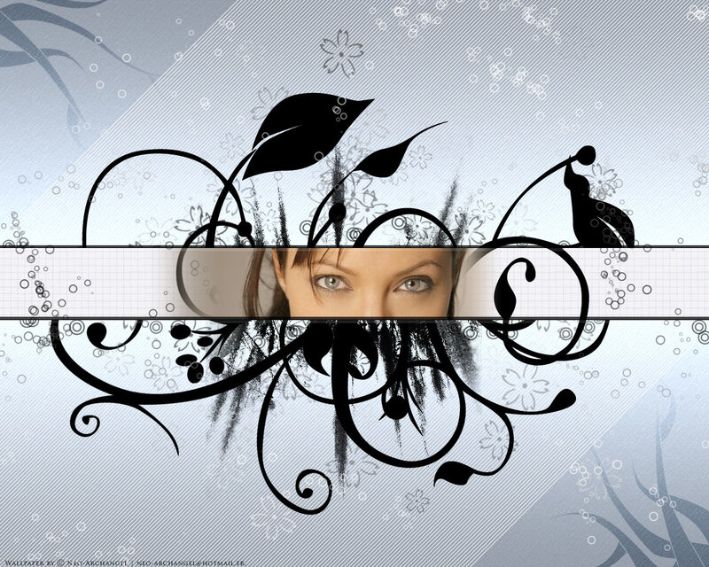 woman with floral design