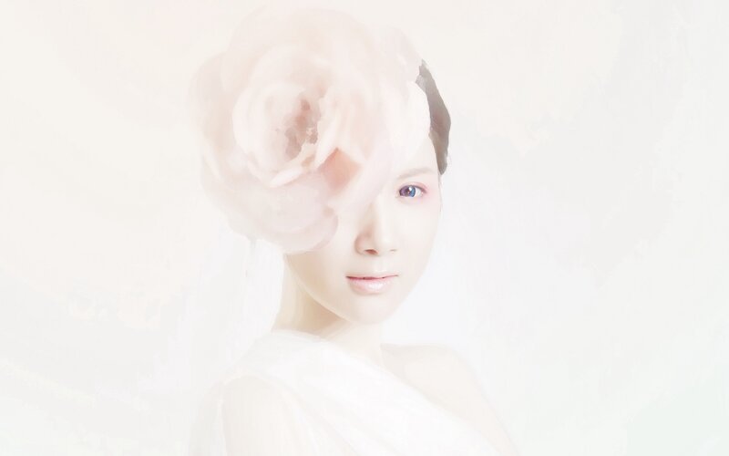 woman with floral headpiece