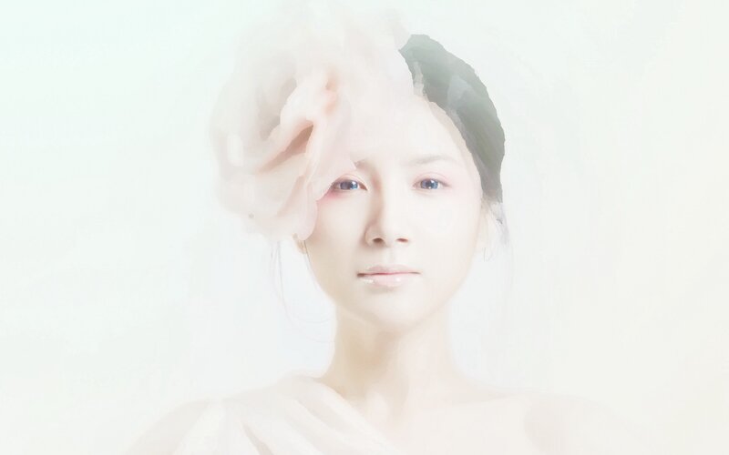 woman with floral headpiece