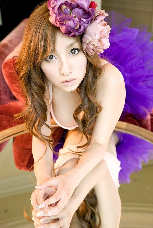 woman with floral headpiece