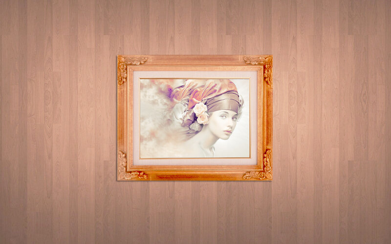 woman with floral headwrap portrait
