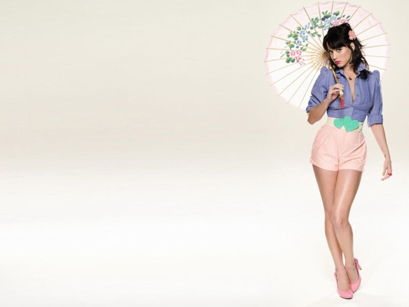 woman with floral parasol