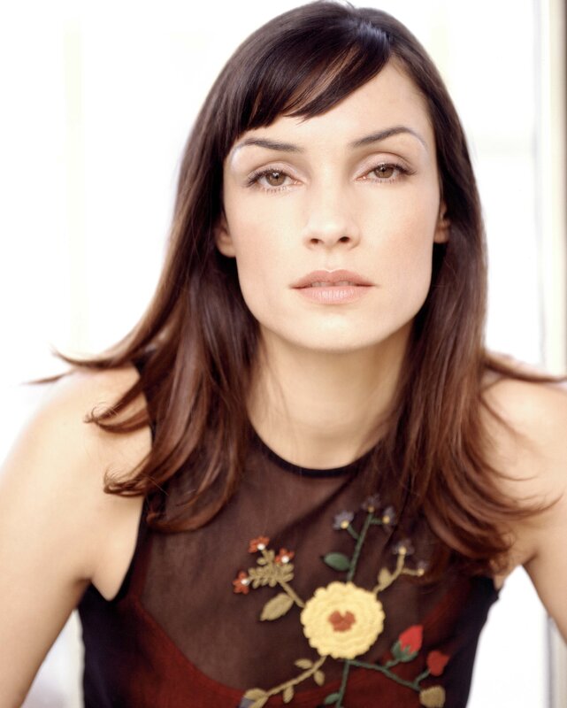 woman with floral top