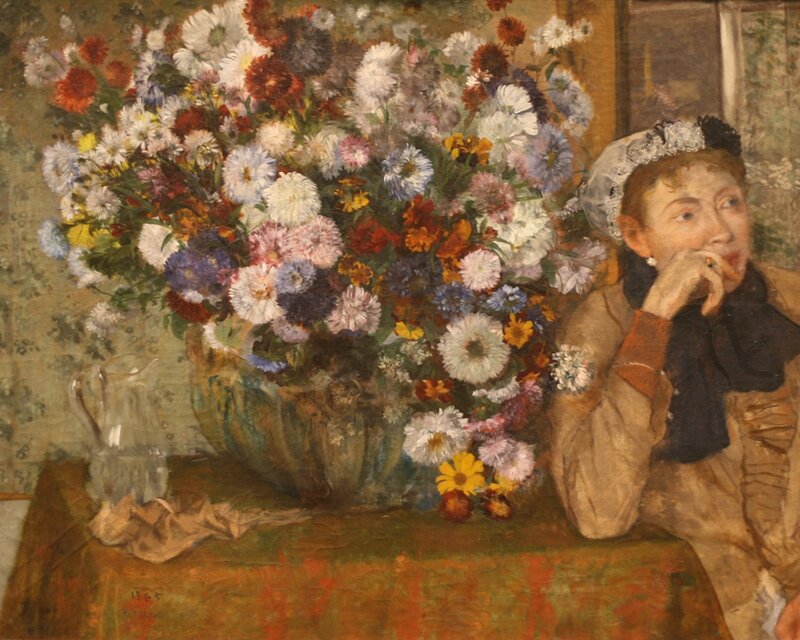 Woman with Flower Bouquet