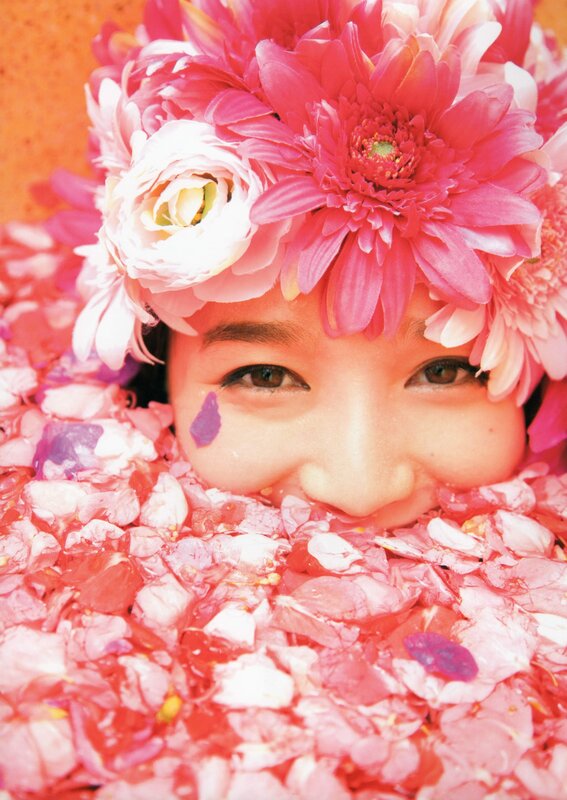 woman with flower crown