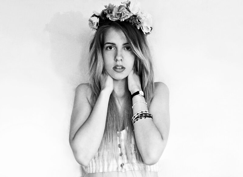 woman with flower crown