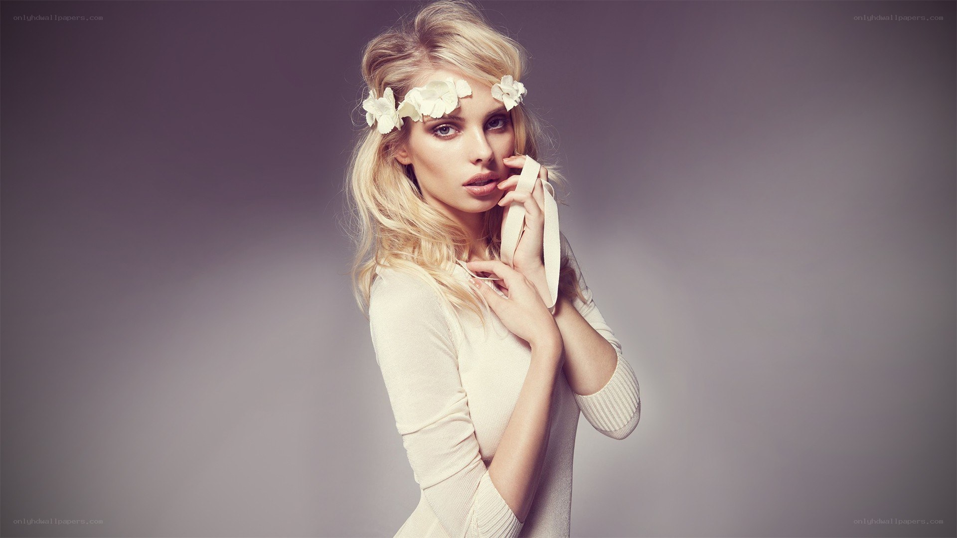 woman with flower crown