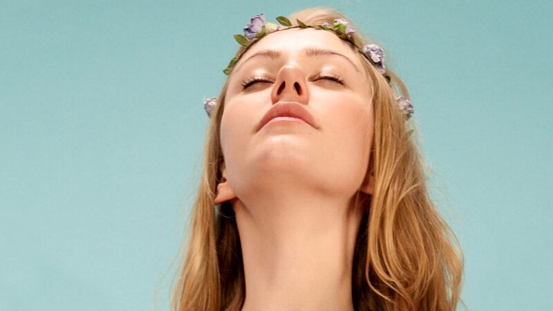 woman with flower crown