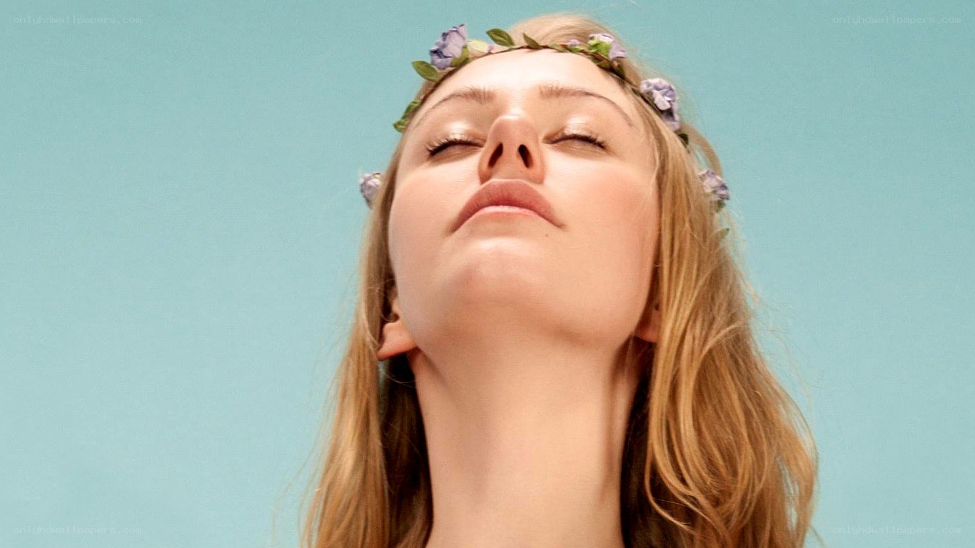 woman with flower crown