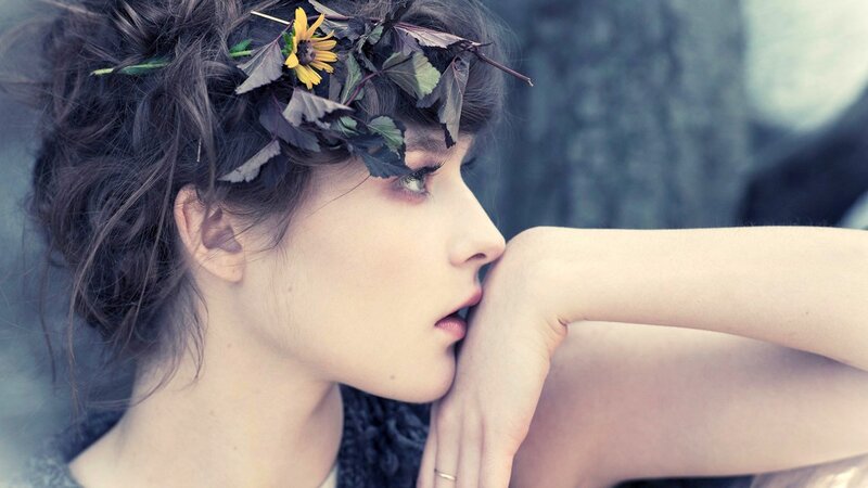 woman with flower crown