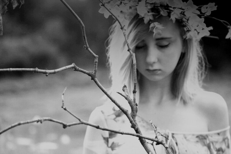 woman with flower crown
