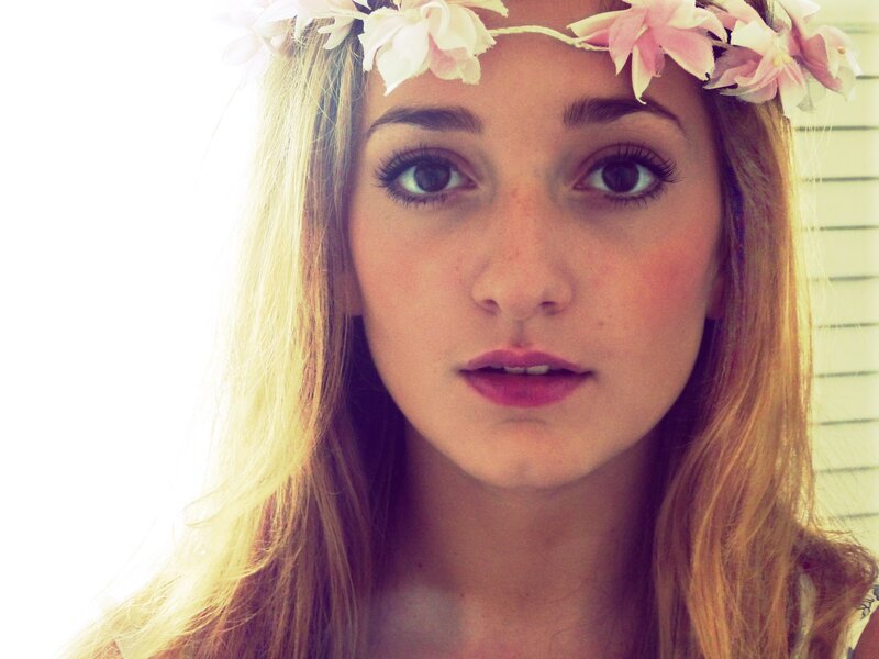 woman with flower crown