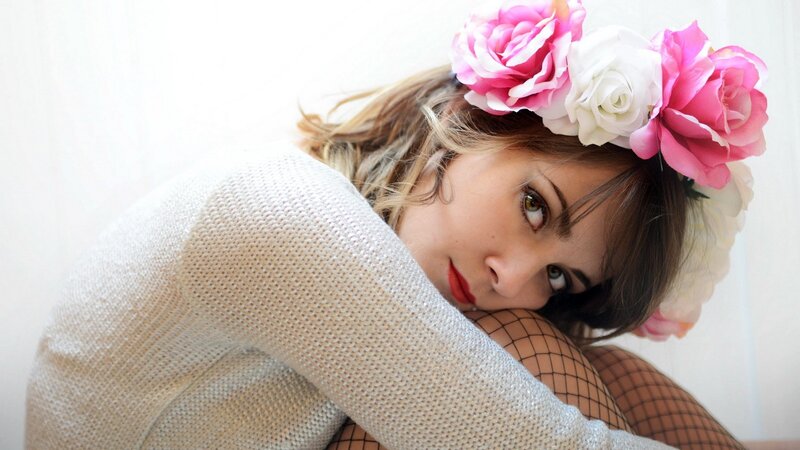 woman with flower crown