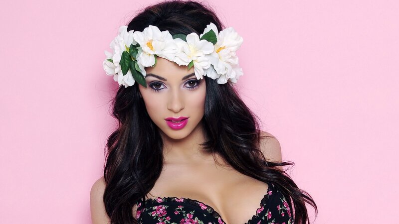 woman with flower crown