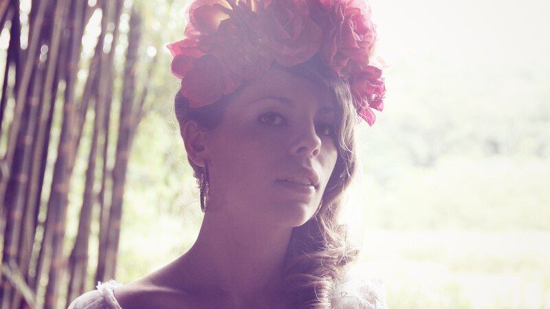 woman with flower crown