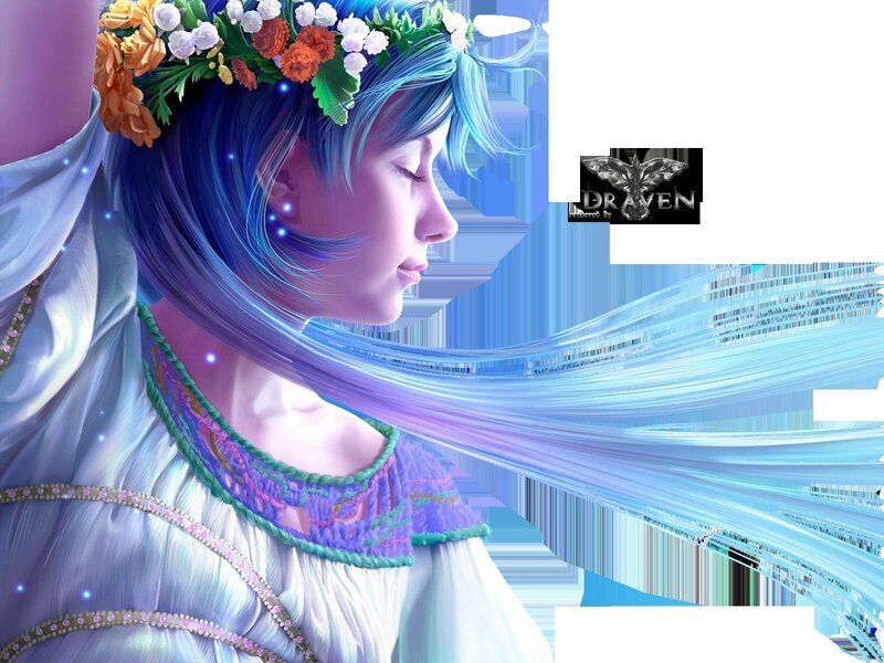 woman with flower crown