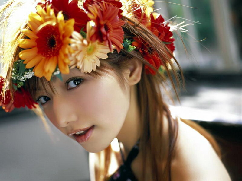 Woman with flower crown