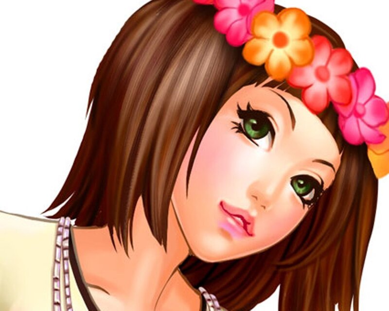 woman with flower crown