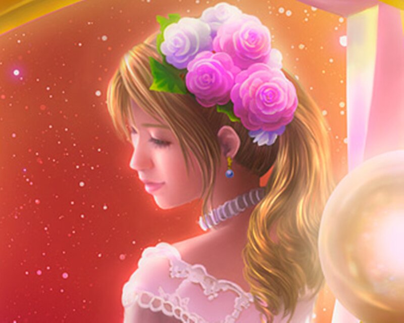 Woman with Flower Crown — Pink, Serene, Digital Art, Flowers