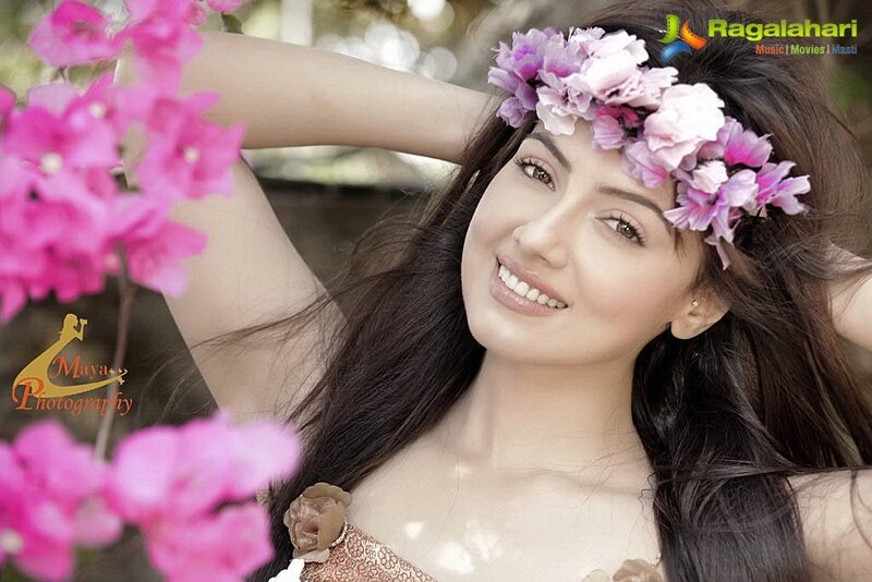 woman with flower crown smiling