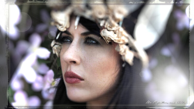 Woman with Flower Crown — White, Dreamy, Spring