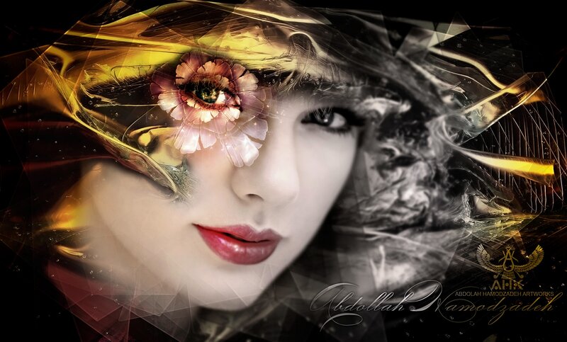 Woman with Flower Eye