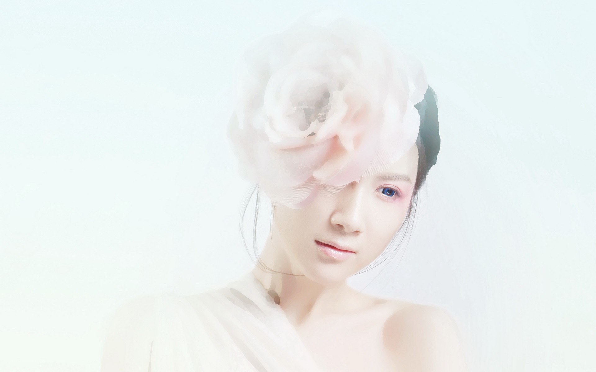woman with flower headpiece