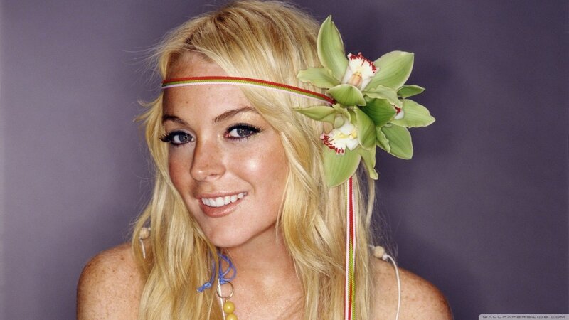 Woman with Flower in Hair — Blonde, Smiling