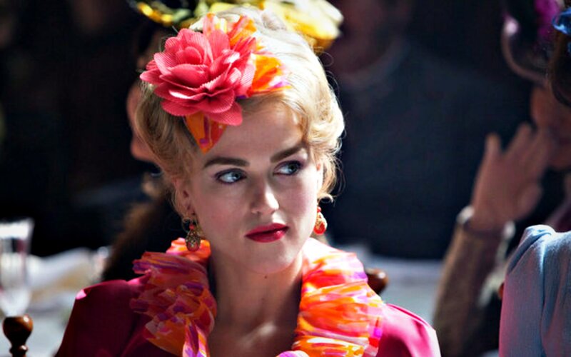Woman with Flower in Hair — Pink, Dramatic, Afternoon