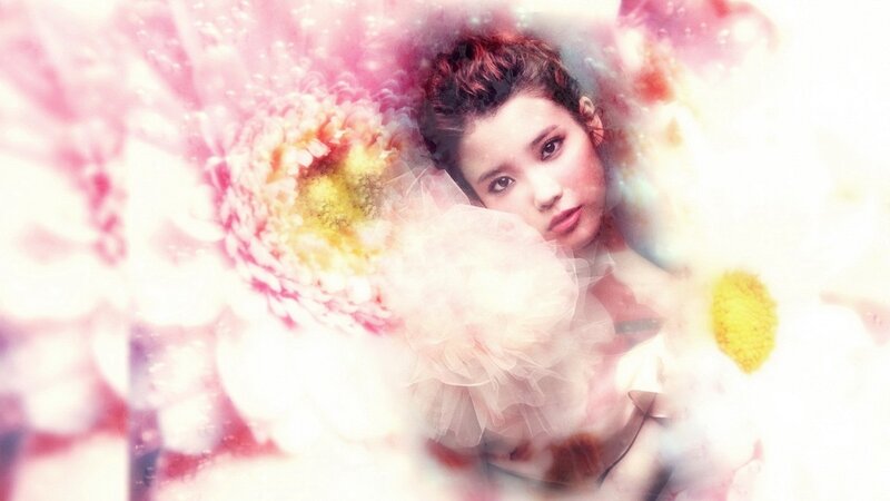 woman with flowers