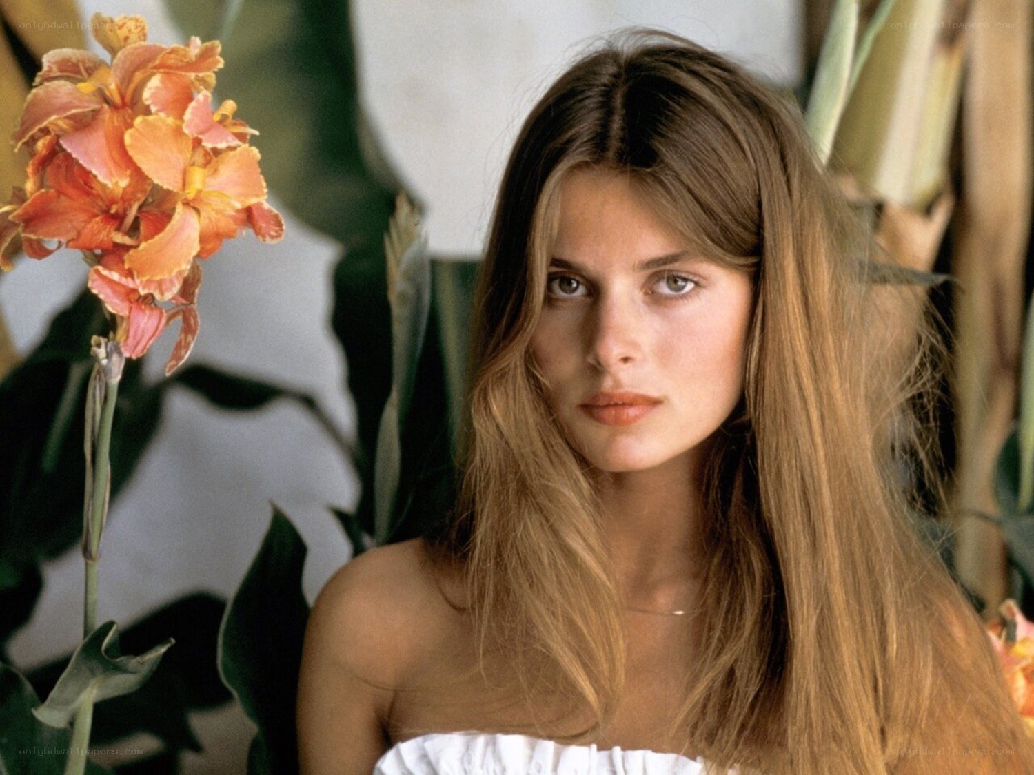 woman with flowers