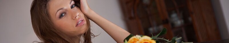 woman with flowers