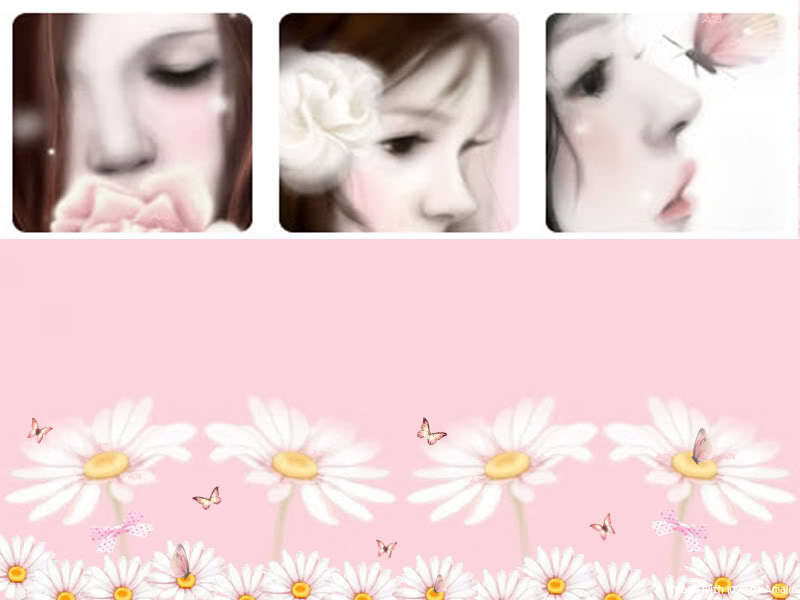 Woman with Flowers — Pink, Dreamy, Spring