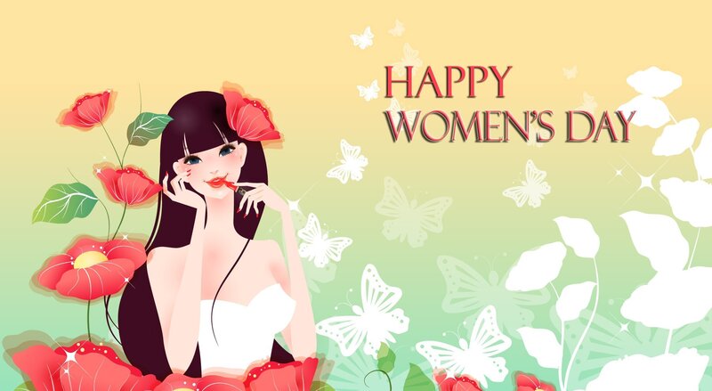 Woman with Flowers — Yellow, Festive