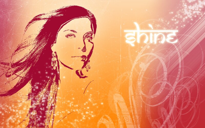 woman with flowing hair