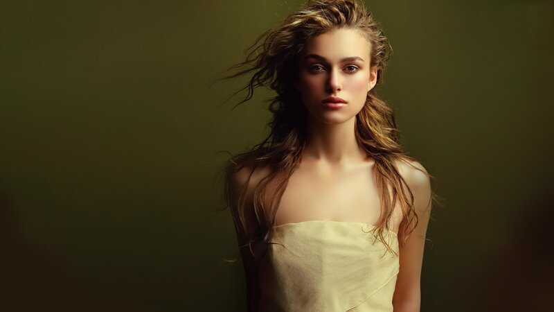 woman with flowing hair