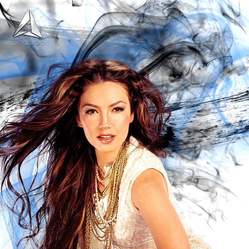 woman with flowing hair