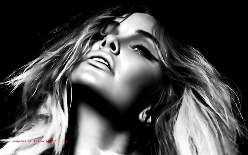 woman with flowing hair