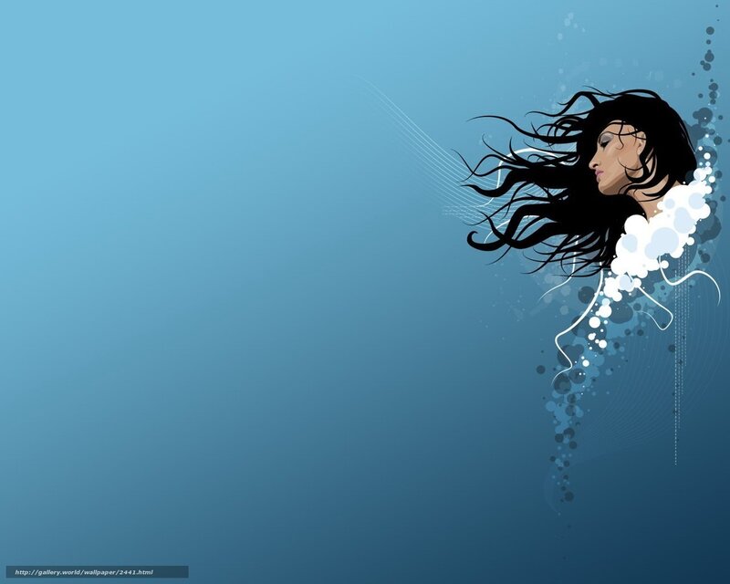 woman with flowing hair
