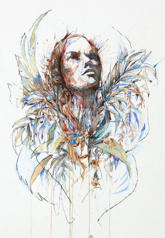 Woman with Foliage