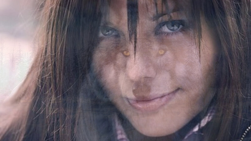 Woman with Forest Overlay