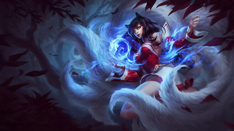 Woman with Fox Ears — Blue, Dramatic