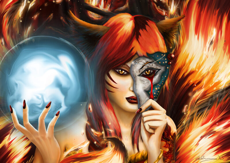 Woman with Fox Ears — Red