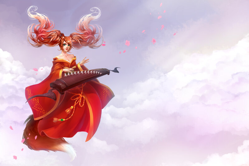 Woman with Fox Tail