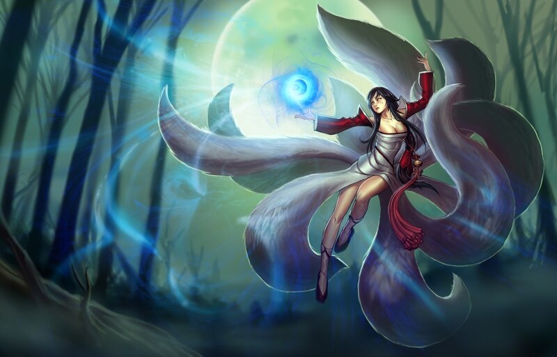 Woman with Fox Tails