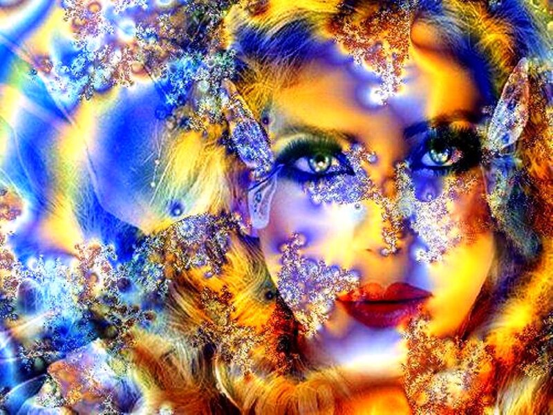 Woman with Fractal Effects