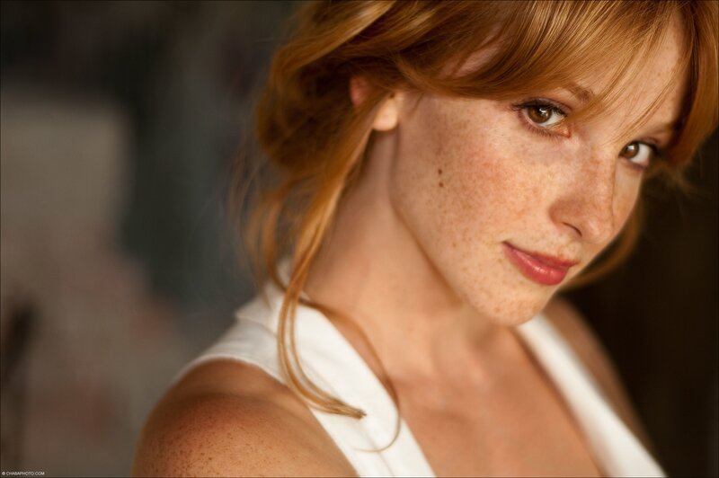 woman with freckles and red hair